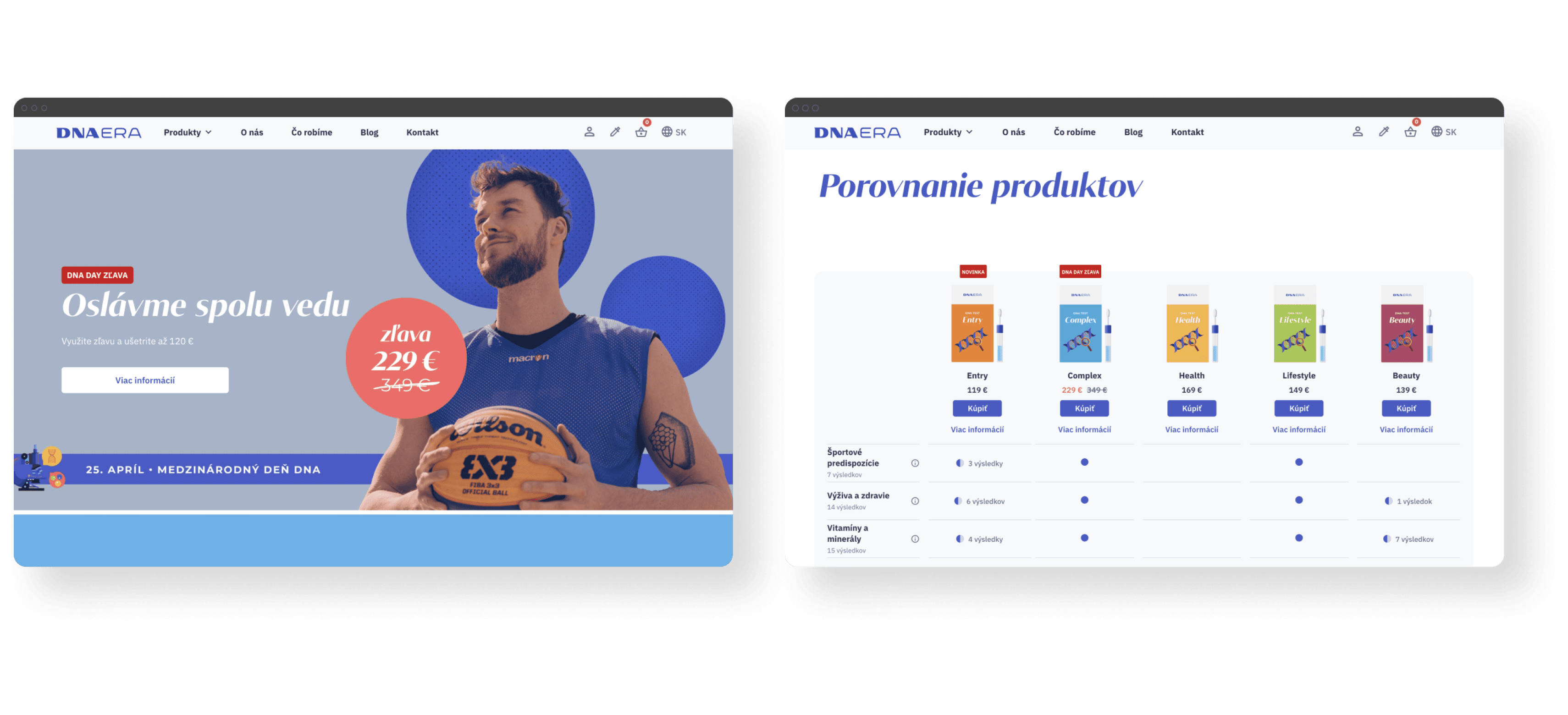 DNA ERA – ukážky redizajnu